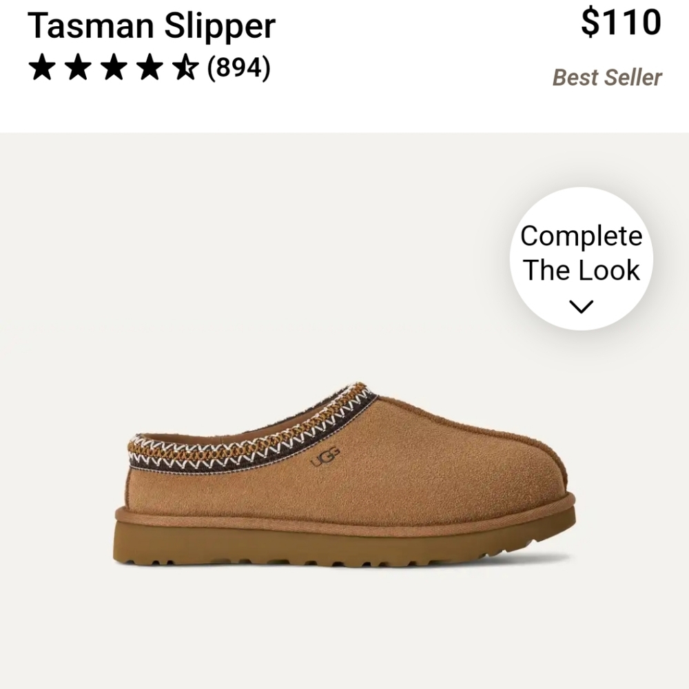 UGG Tasman Slippers in Chestnut- women size 9